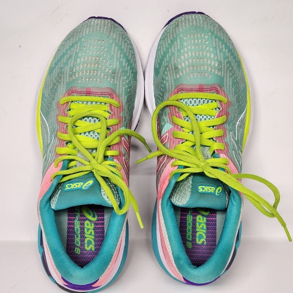 Asics Preowned GT 2000 8 Fresh Ice White Running Shoes Women Sz 7 1012A803 - Picture 6 of 12